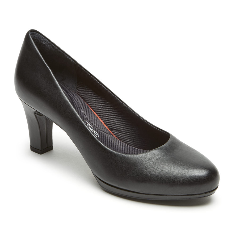 Rockport Womens Pumps Black - Total Motion Leah - UK 742-ETLHAN